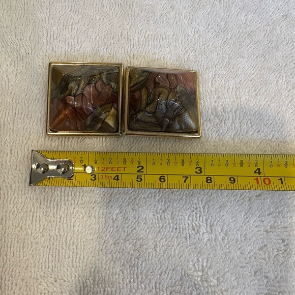 Vintage 80s Statement Earring Trio - Bold Geometric & Dangle Styles - Picture 9 of 10